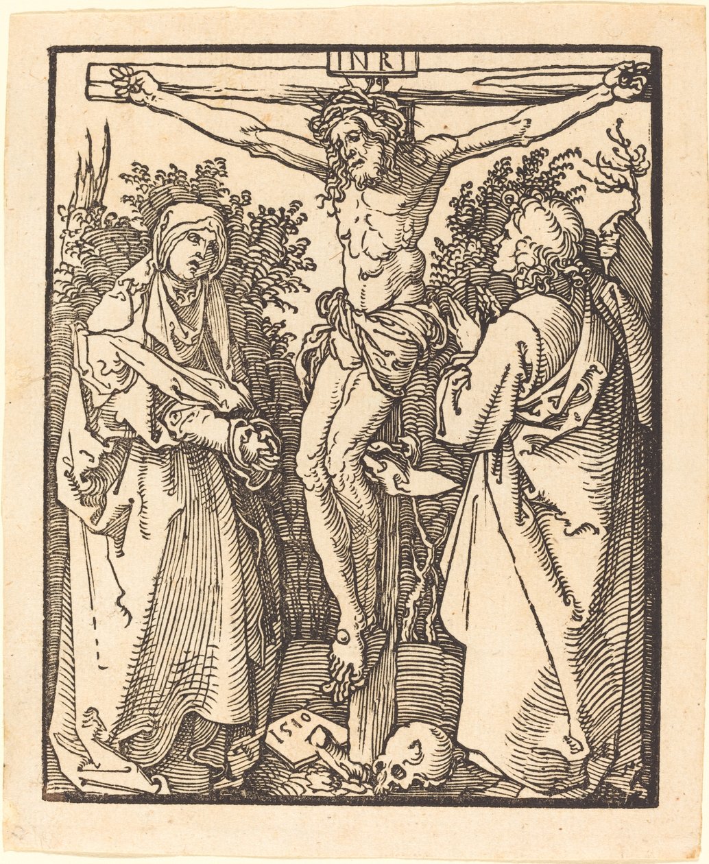 Kristus na kříži s Marií a svatým Janem, 1510. od Albrecht Dürer
