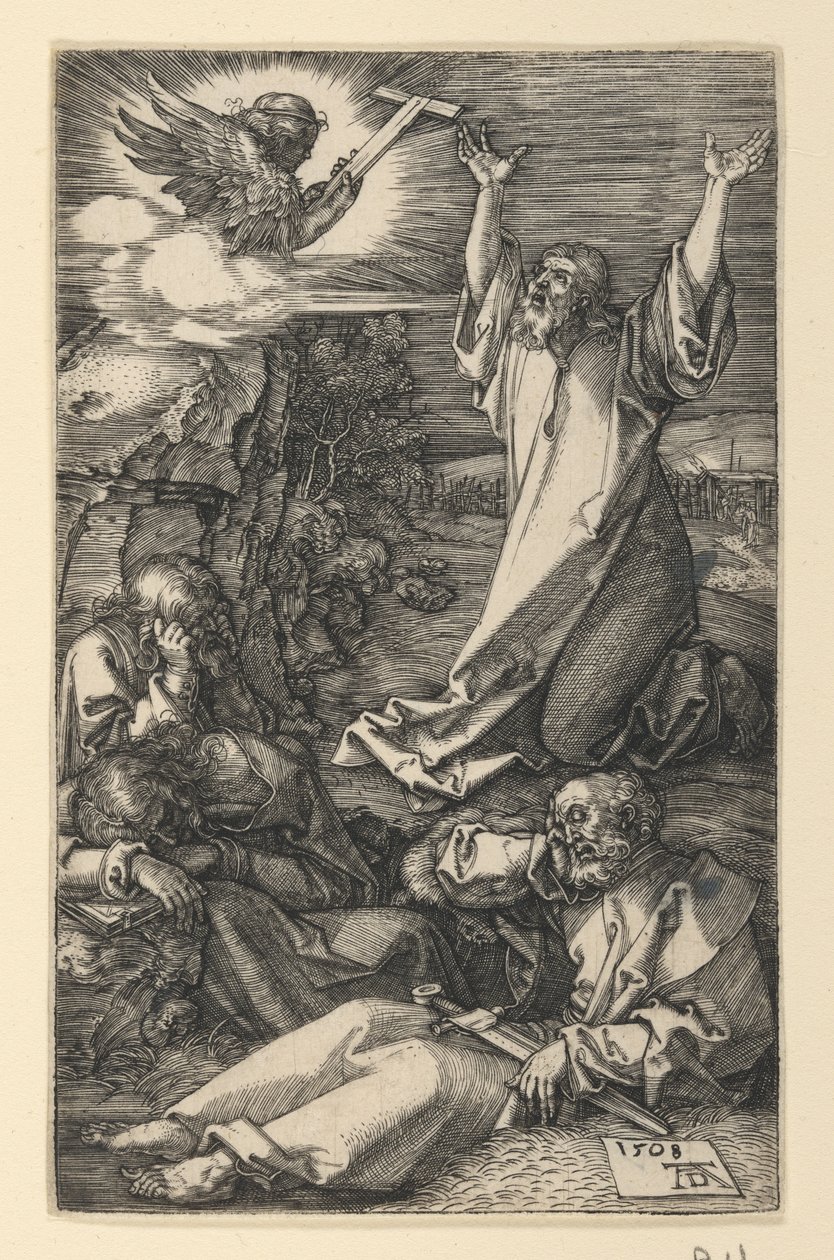Kristus na Olivové hoře, z Rytého utrpení od Albrecht Dürer