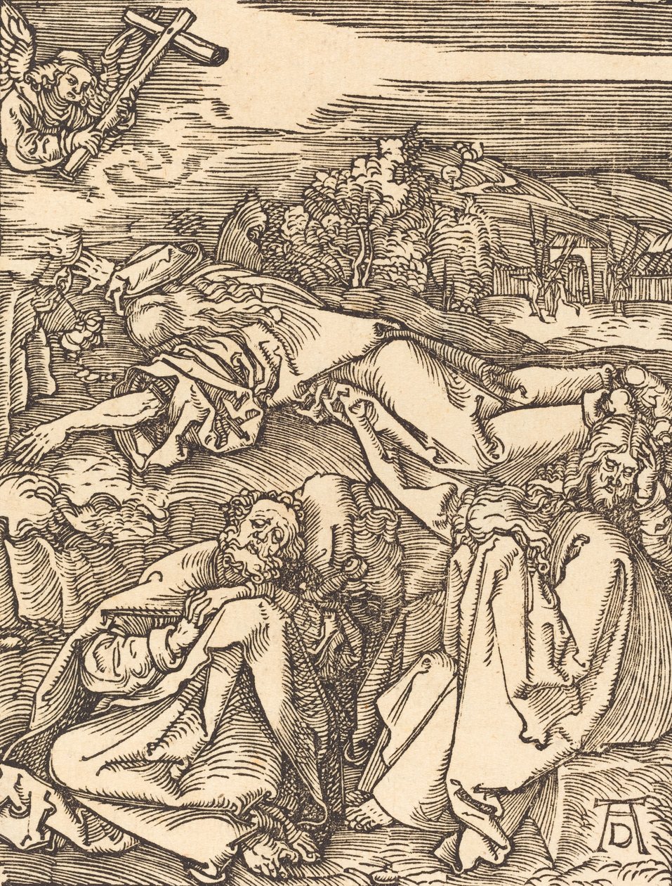 Kristus na hoře Olivetské, pravděpodobně kolem r. 15091510. od Albrecht Dürer