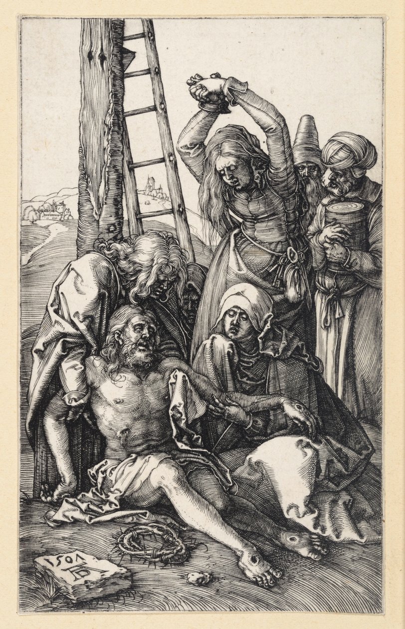 Oplakávání Krista (Mědirytová pašije) od Albrecht Dürer