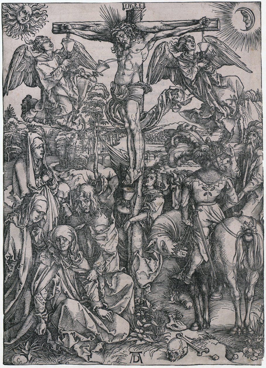 Kristus na kříži, list č. 8 ze série „Velké pašije“ od Albrecht Dürer