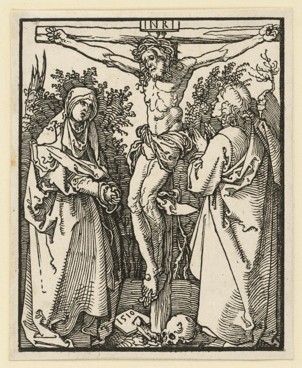 Kristus na kříži s Marií a Janem od Albrecht Dürer
