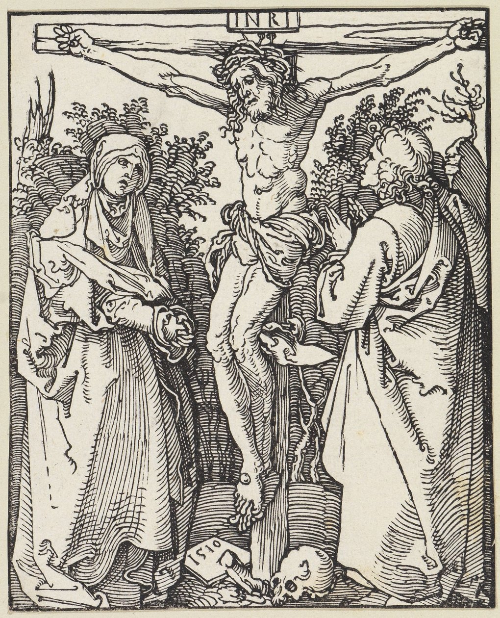 Kristus na kříži s Marií a Janem od Albrecht Dürer