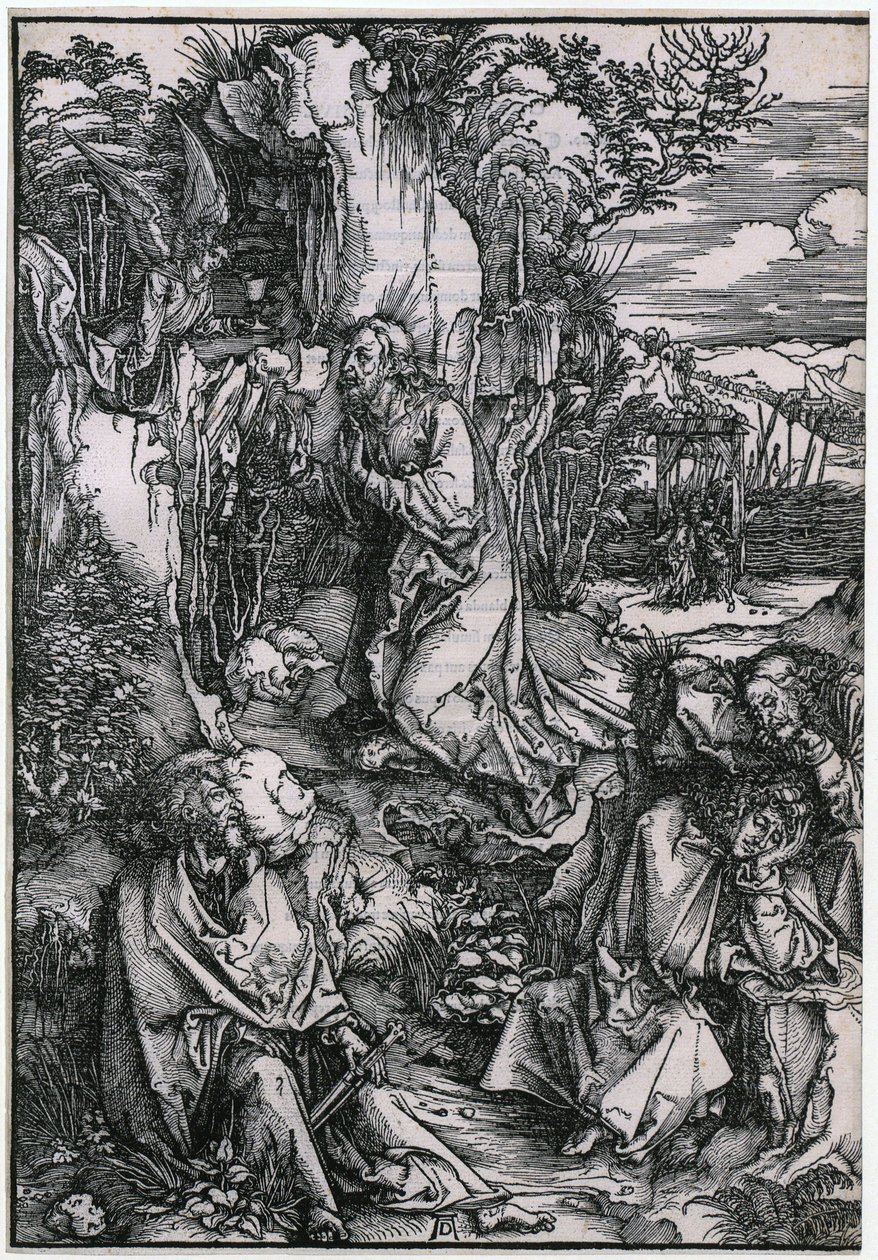 Kristus na Olivové hoře, list č. 3 ze série „Velké pašije“ od Albrecht Dürer