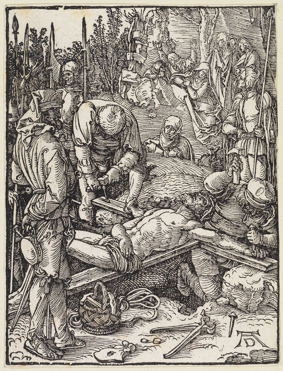 Kristus je přibit na kříž od Albrecht Dürer
