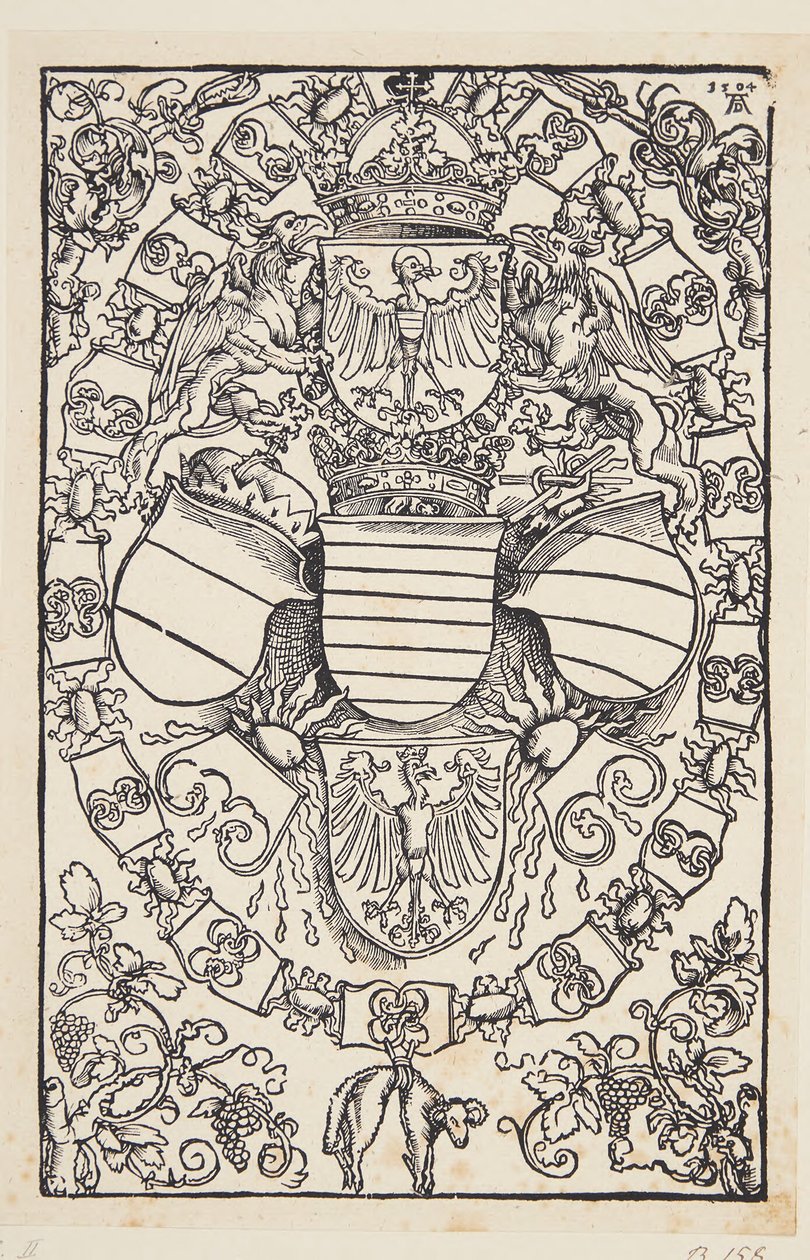 Erb Maxmiliána I. jako krále Římanů od Albrecht Dürer