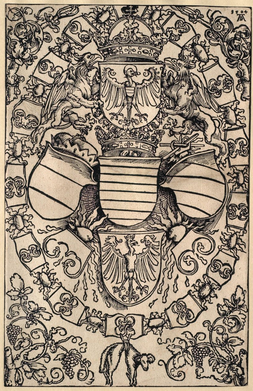Erb Maxmiliána jako římského krále od Albrecht Dürer