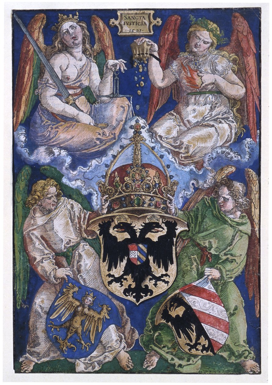 Erb Německé říše a města Norimberku od Albrecht Dürer