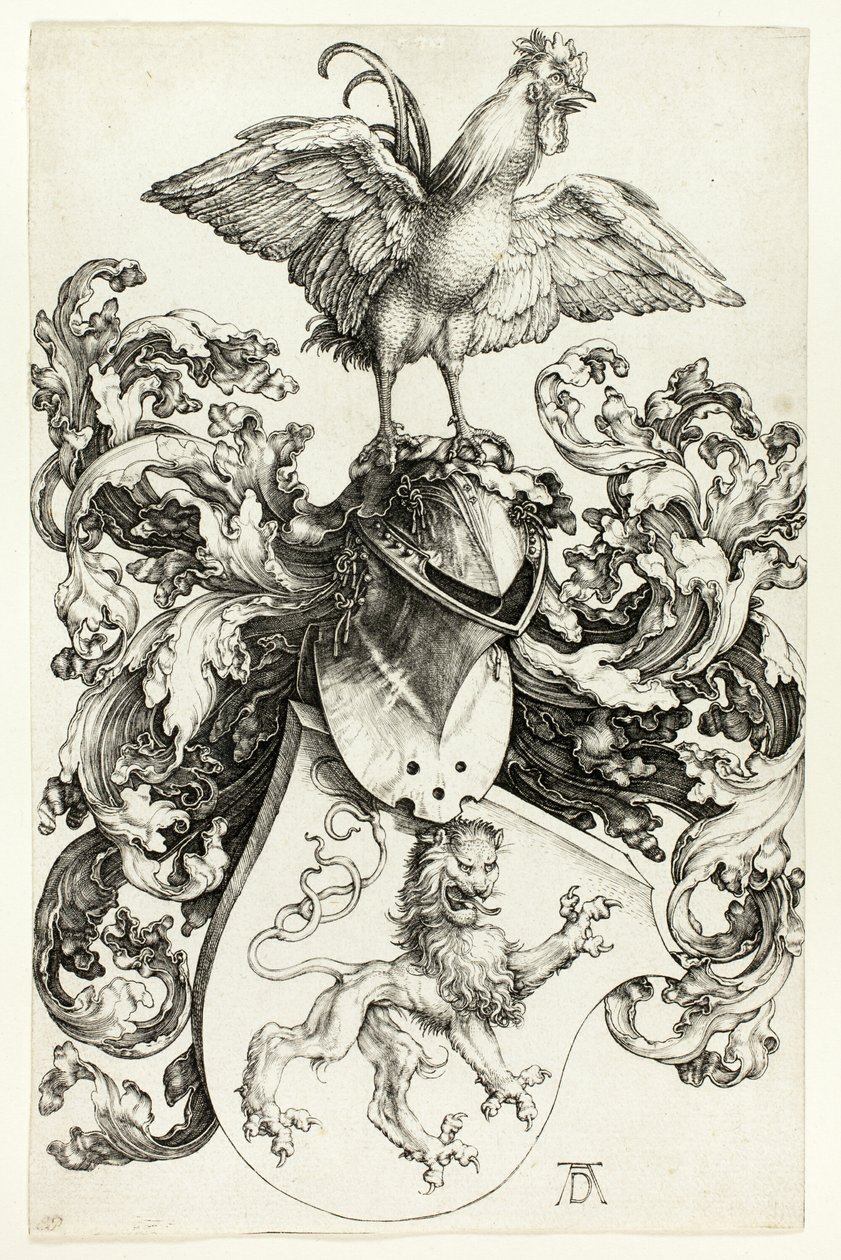 Erb se lvem a kohoutem od Albrecht Dürer