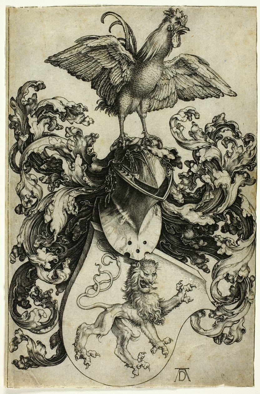 Erb se lvem a kohoutem od Albrecht Dürer