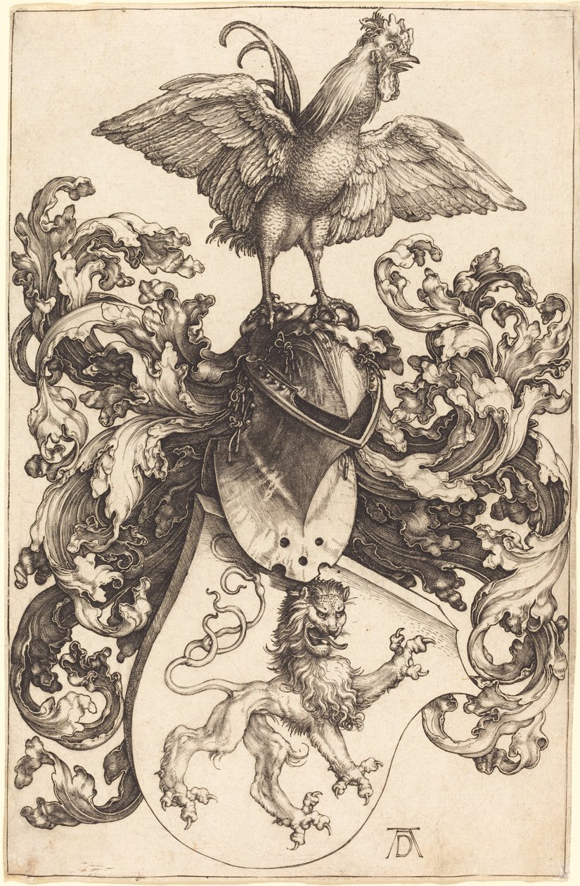 Erb se lvem a kohoutem od Albrecht Dürer