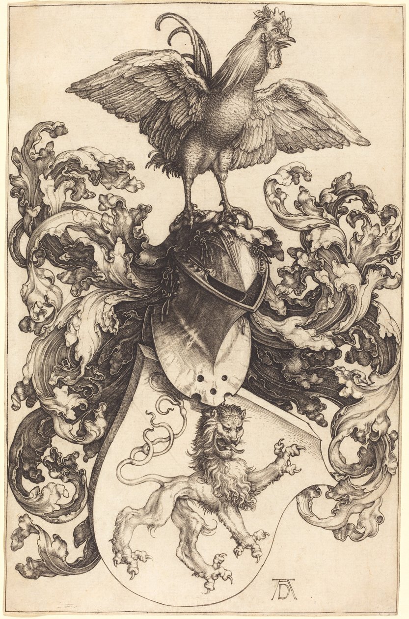 Erb se lvem a kohoutem od Albrecht Dürer
