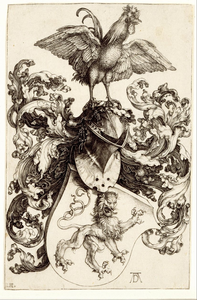 Erb se lvem a kohoutem od Albrecht Dürer