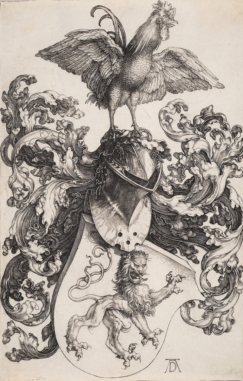 Erb se lvem a kohoutem od Albrecht Dürer