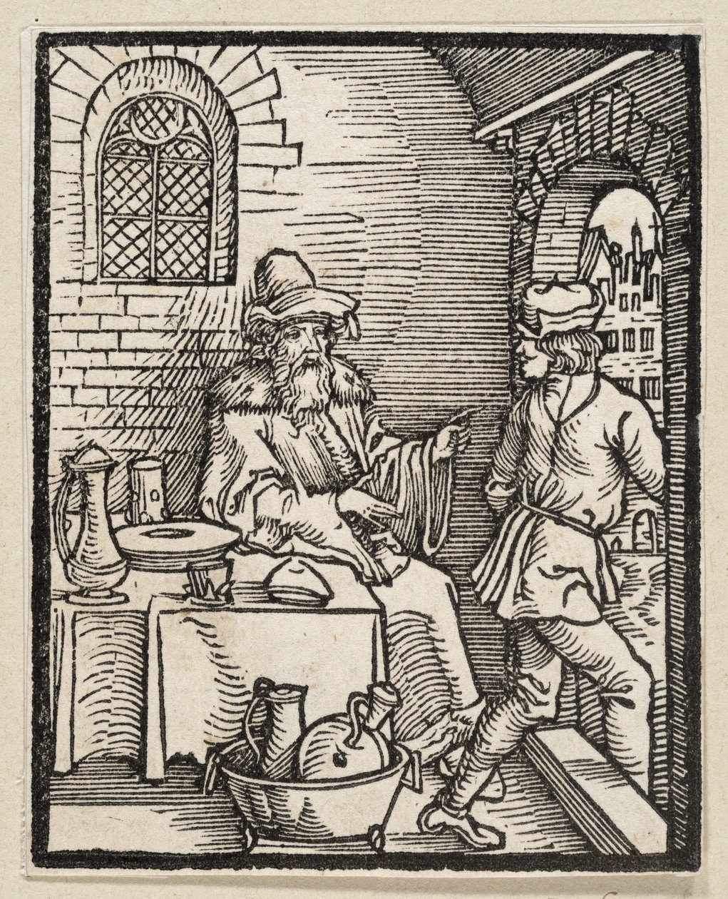 Hostina bez hostů (z: Postilla, 43 dřevorytů) od Albrecht Dürer