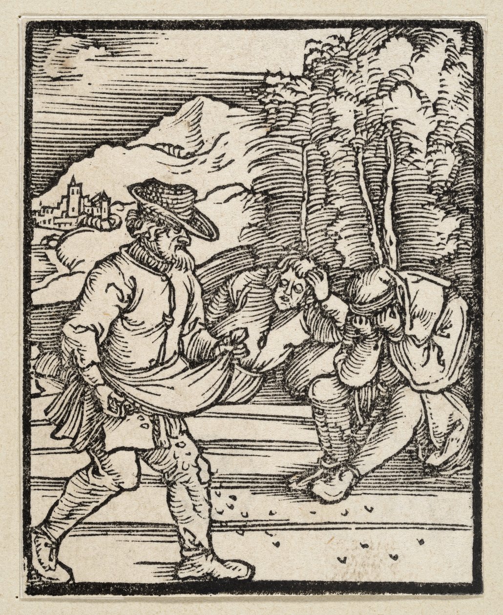 Podobenství o nepříteli, který seje plevel (z: Postilla, 43 dřevořezů) od Albrecht Dürer