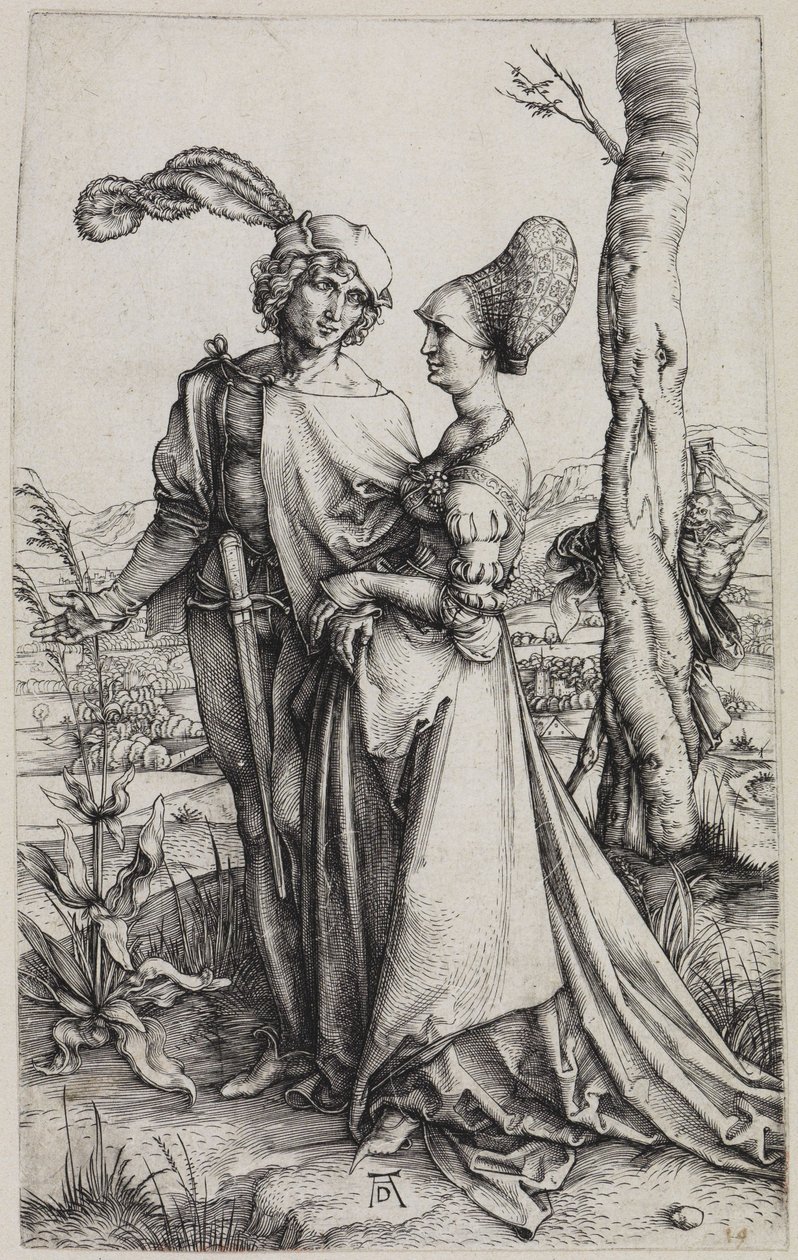 Milenci a smrt (Procházka) od Albrecht Dürer