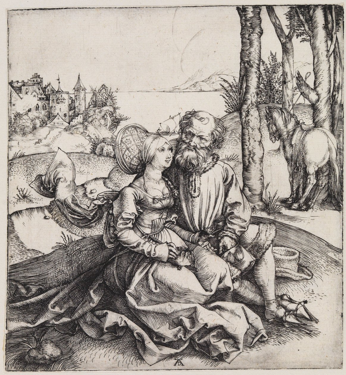 Nerovný pár (Žádost o ruku) od Albrecht Dürer
