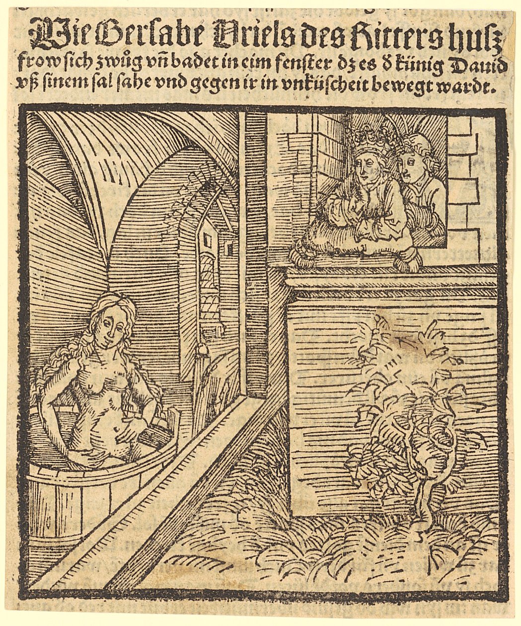 David vidí Batšebu koupat se od Albrecht Dürer
