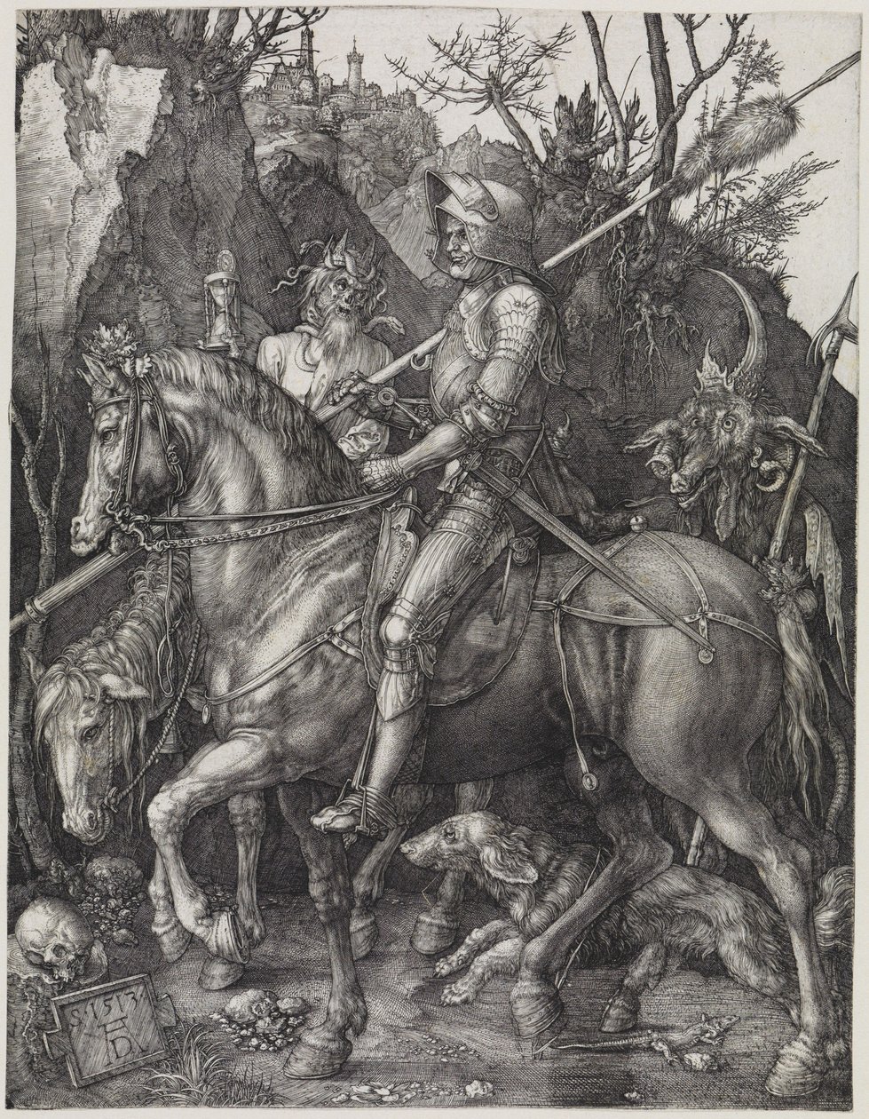 Jezdec (Rytíř, Smrt a Ďábel) od Albrecht Dürer