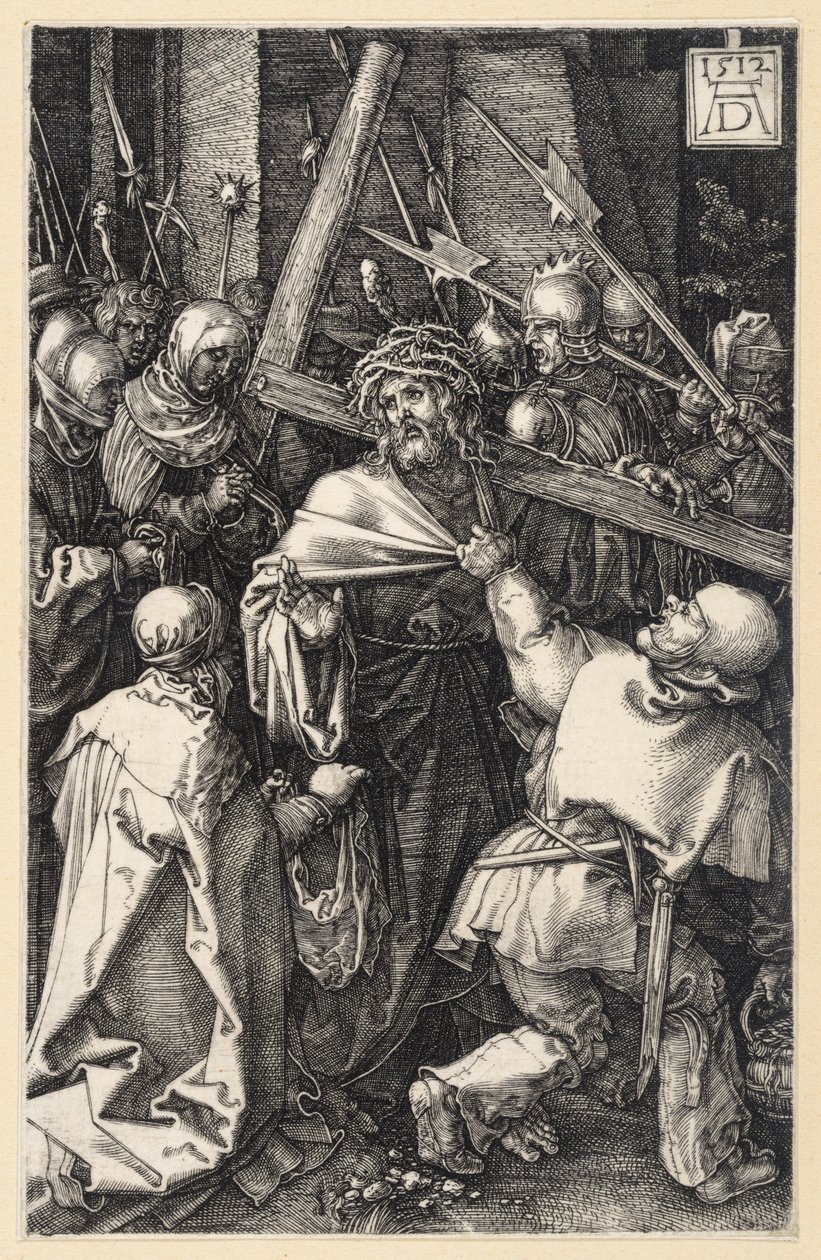 Trpící Kristus u sloupu bičování (Pašije v mědirytině) od Albrecht Dürer
