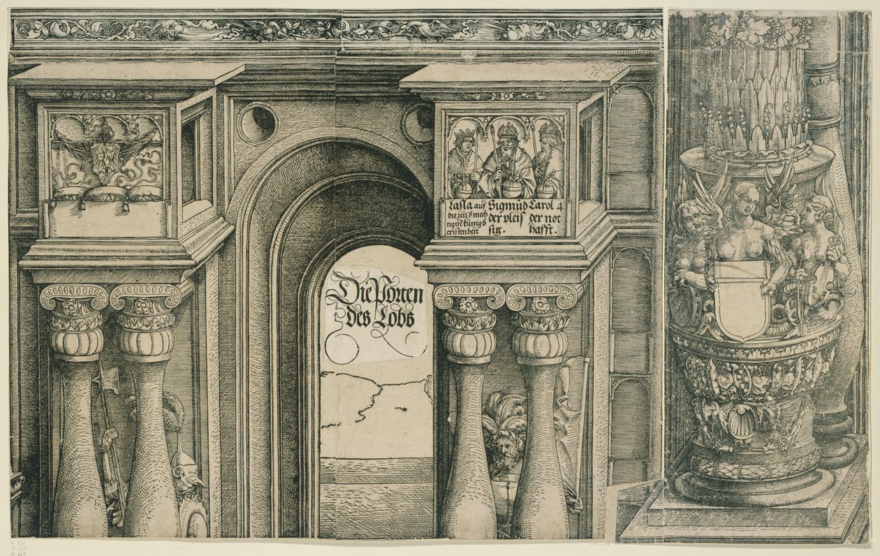 Triumfální oblouk císaře Maxmiliána I. (11): Oblouk levého portálu od Albrecht Dürer