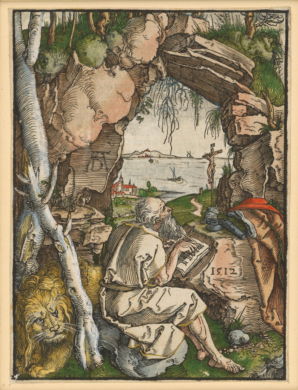 Svatý Jeroným ve skalní jeskyni od Albrecht Dürer