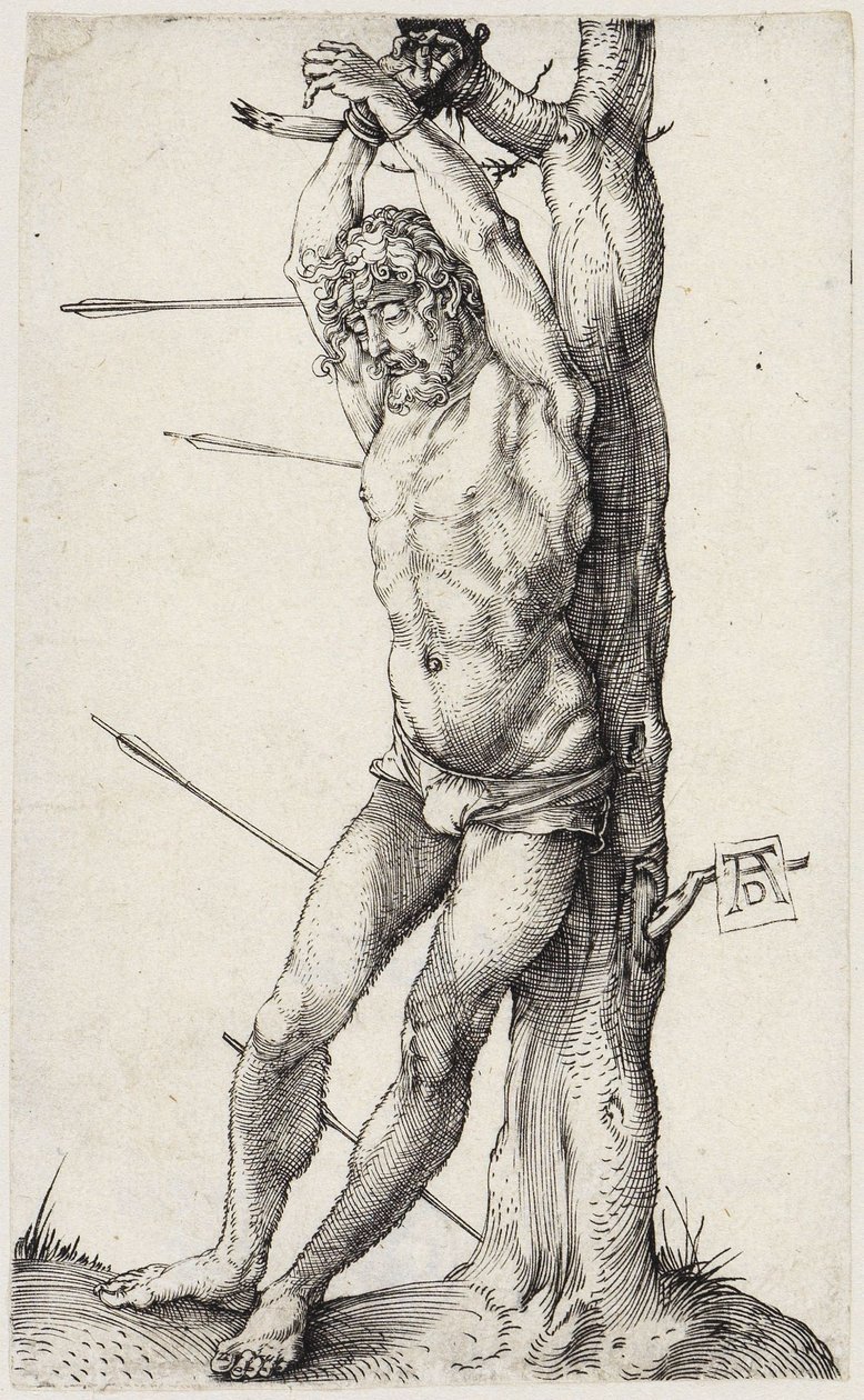Svatý Šebestián u stromu od Albrecht Dürer
