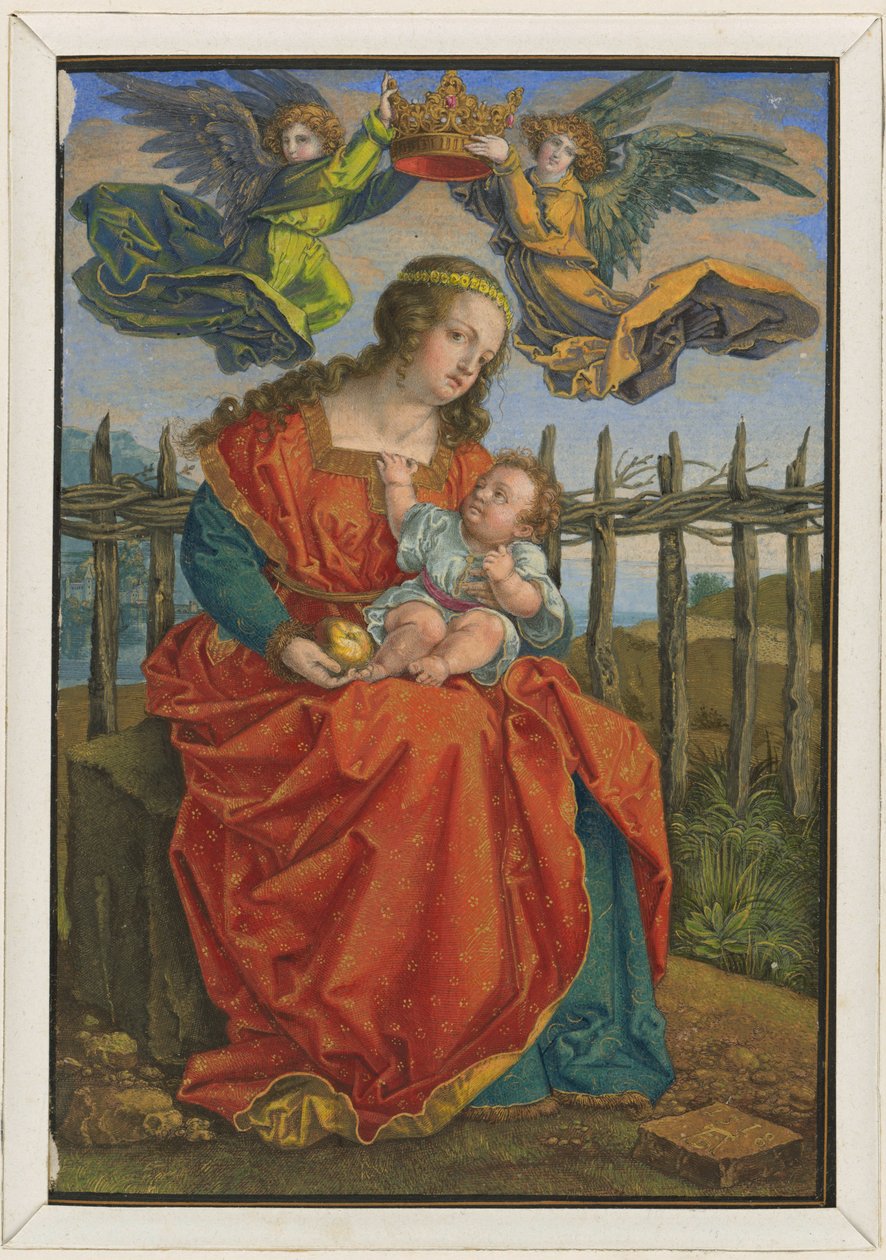 Panna Maria korunovaná dvěma anděly od Albrecht Dürer