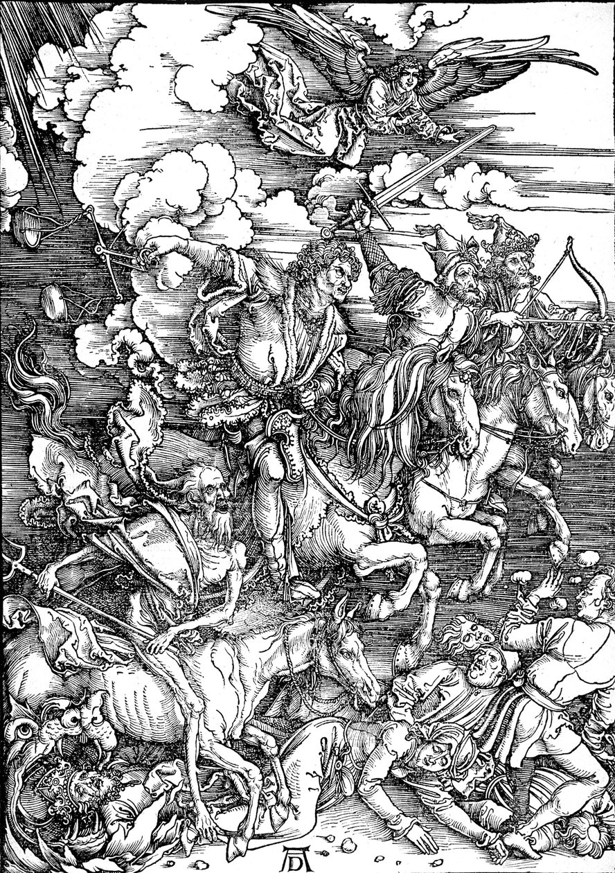 Zjevení Janovo: 4. Čtyři jezdci apokalypsy od Albrecht Dürer