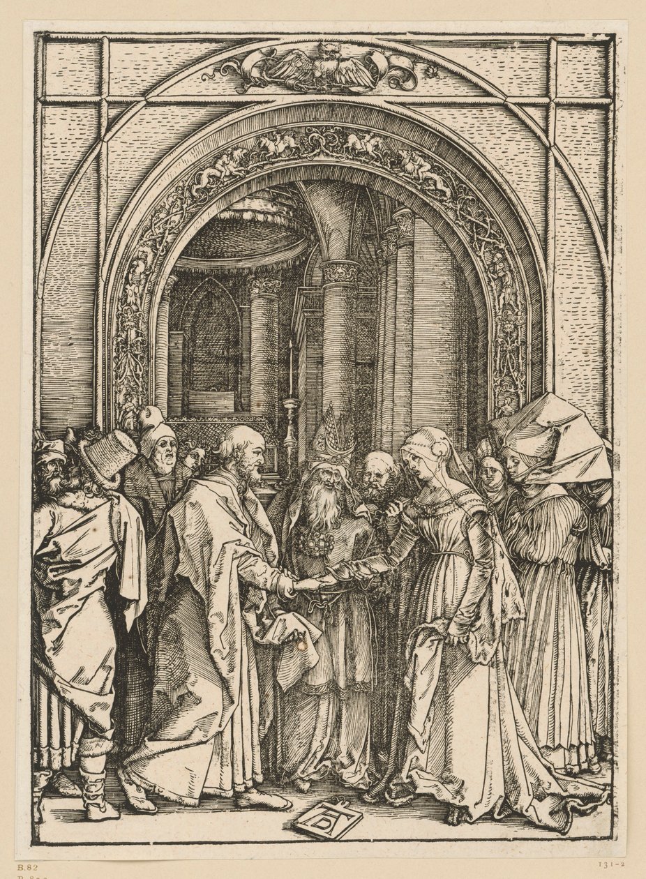 Zasnoubení Panny Marie (Život Panny Marie) od Albrecht Dürer