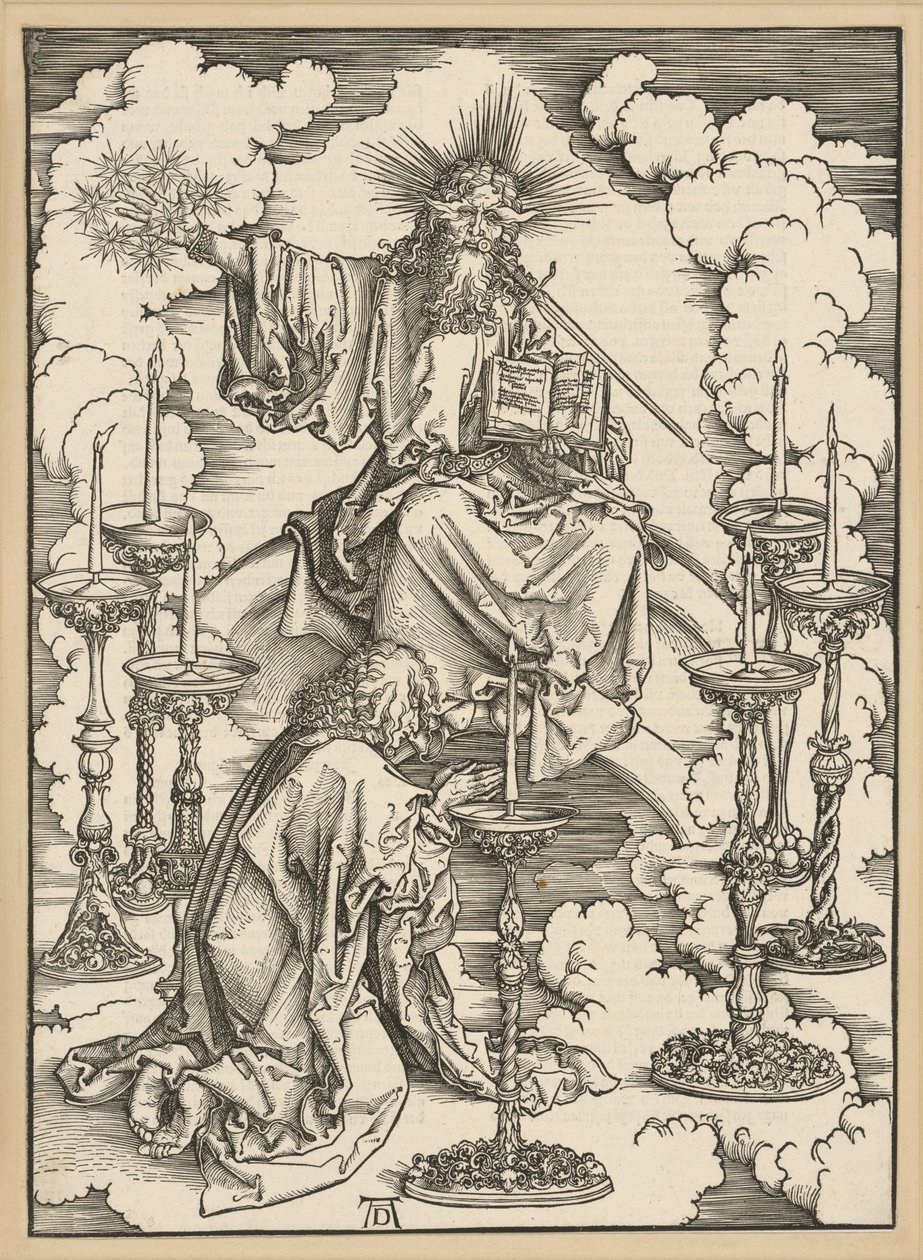 Vidění sedmi svícnů (Apokalypsa) od Albrecht Dürer