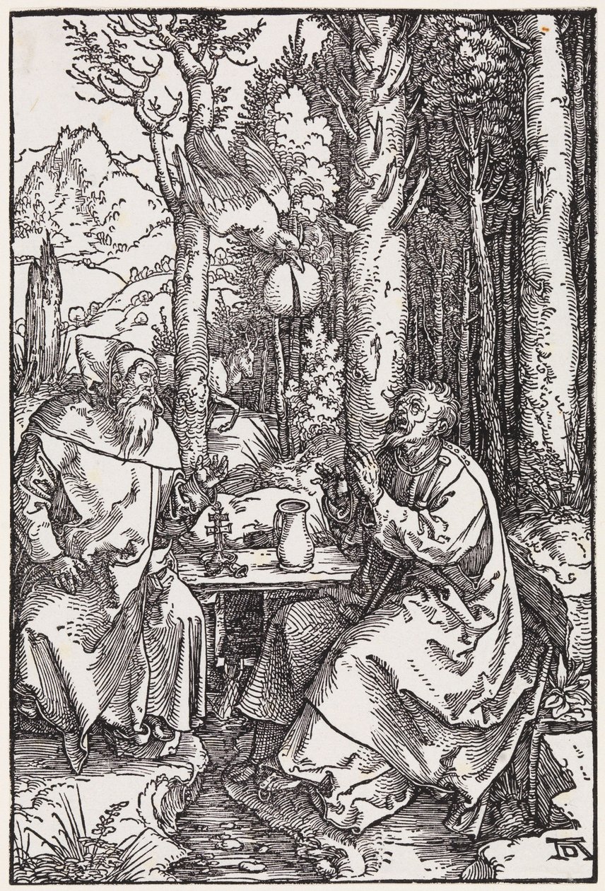 Svatí poustevníci Antonín a Pavel od Albrecht Dürer