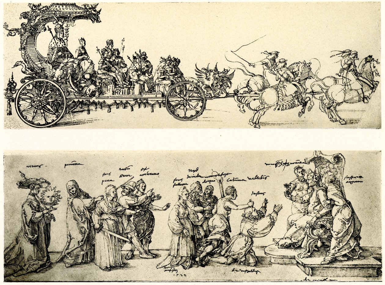 Tah na vůz císaře Maxmiliána I od Albrecht Dürer