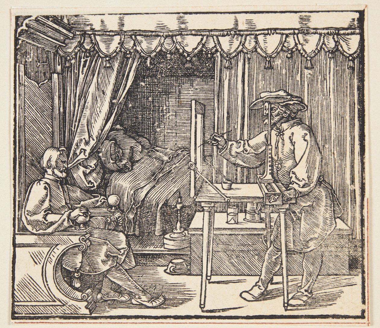 Kreslíř kreslící portrét od Albrecht Dürer