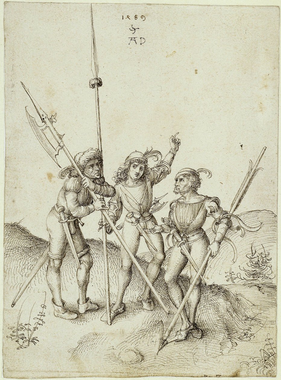 Tři lancknechti od Albrecht Dürer