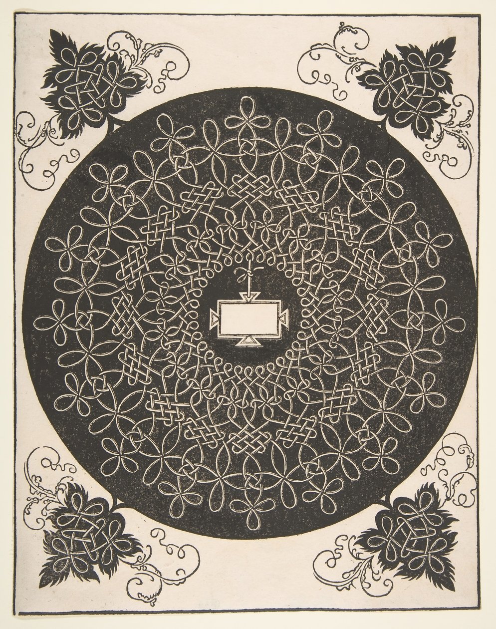 Vyšívací vzor s podlouhlým panelem ve středu, 1521 dříve. od Albrecht Dürer