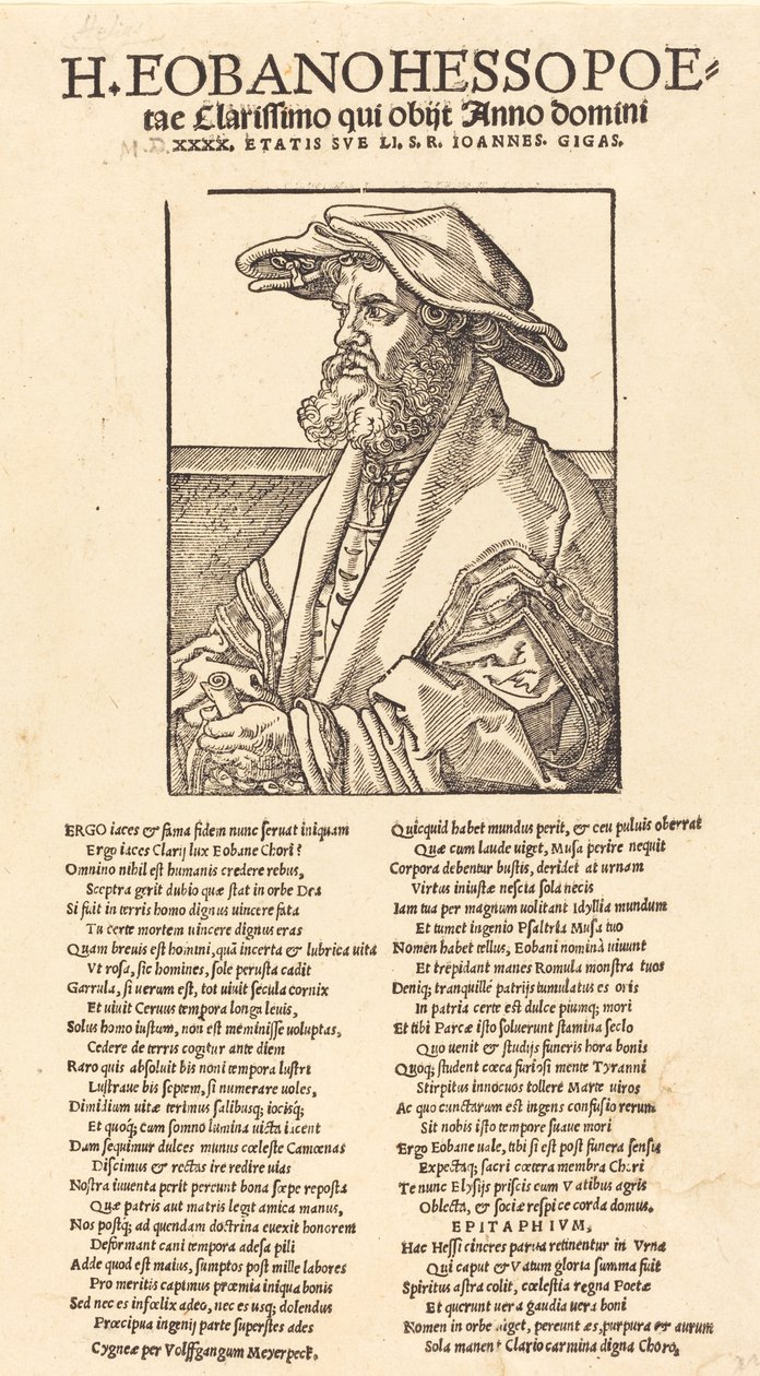 Eobanus Hess, 1526. od Albrecht Dürer