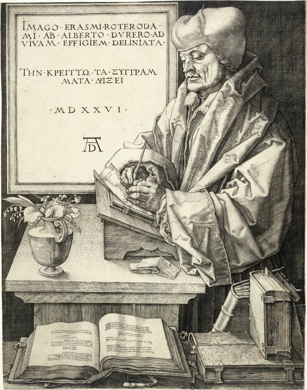 Erasmus von Rotterdam (Bartsch 107) od Albrecht Dürer