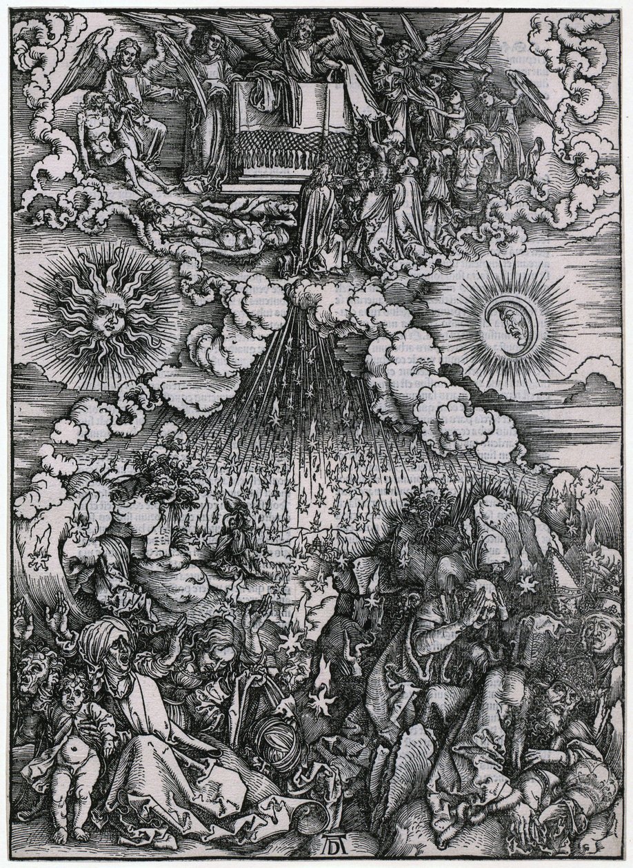 Otevření páté a šesté pečeti, figura IV, list 6 ze série „Apokalypsa“ od Albrecht Dürer