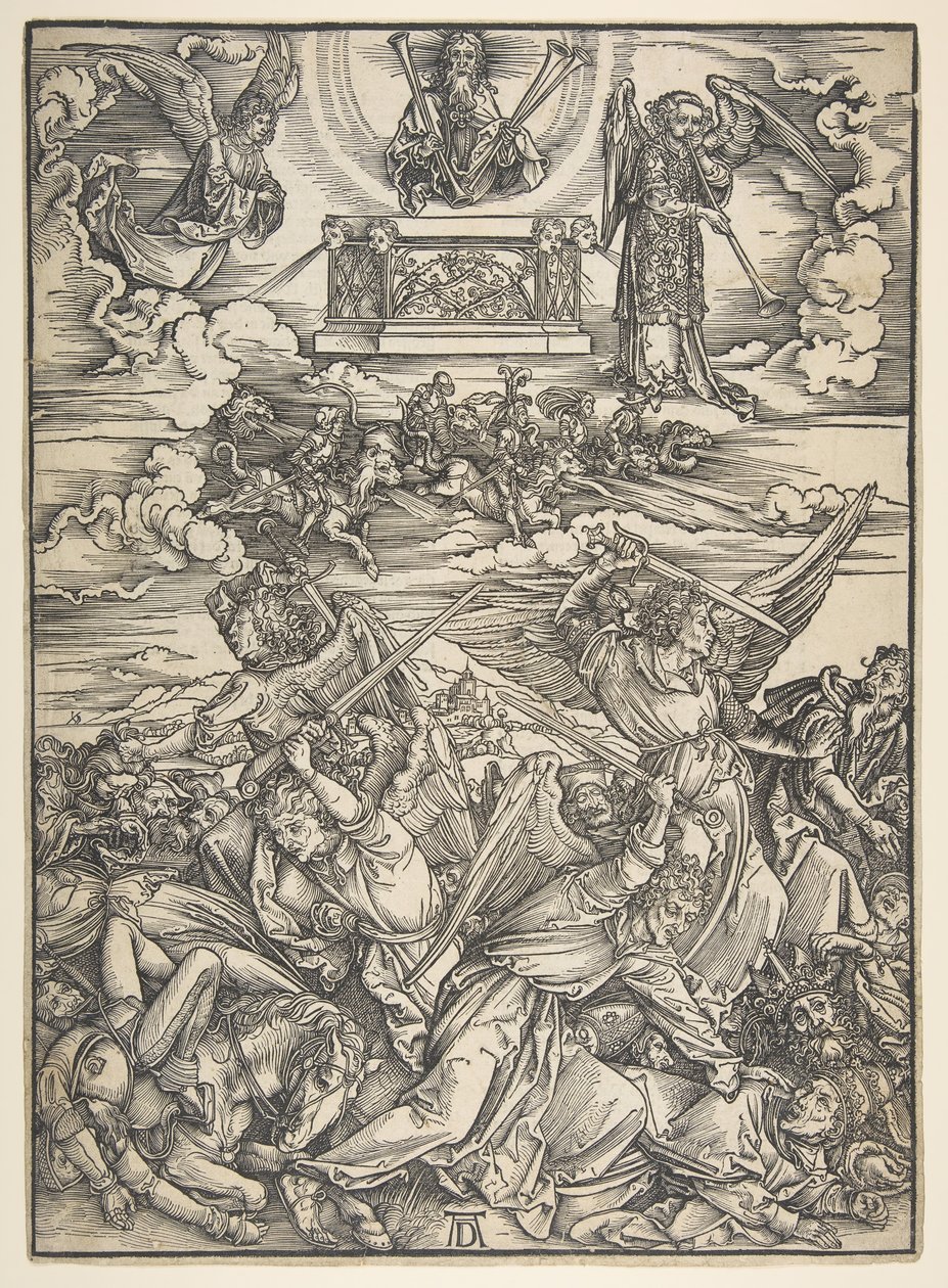 Čtyři Avenging Angels, ze série Apocalypse.n.d. od Albrecht Dürer