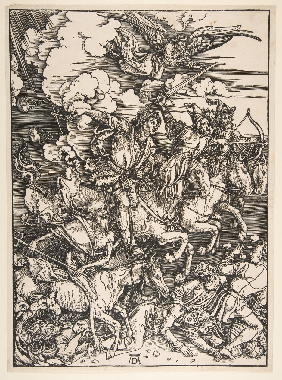 Čtyři jezdci z Apokalypsy, ca. 14971498. od Albrecht Dürer