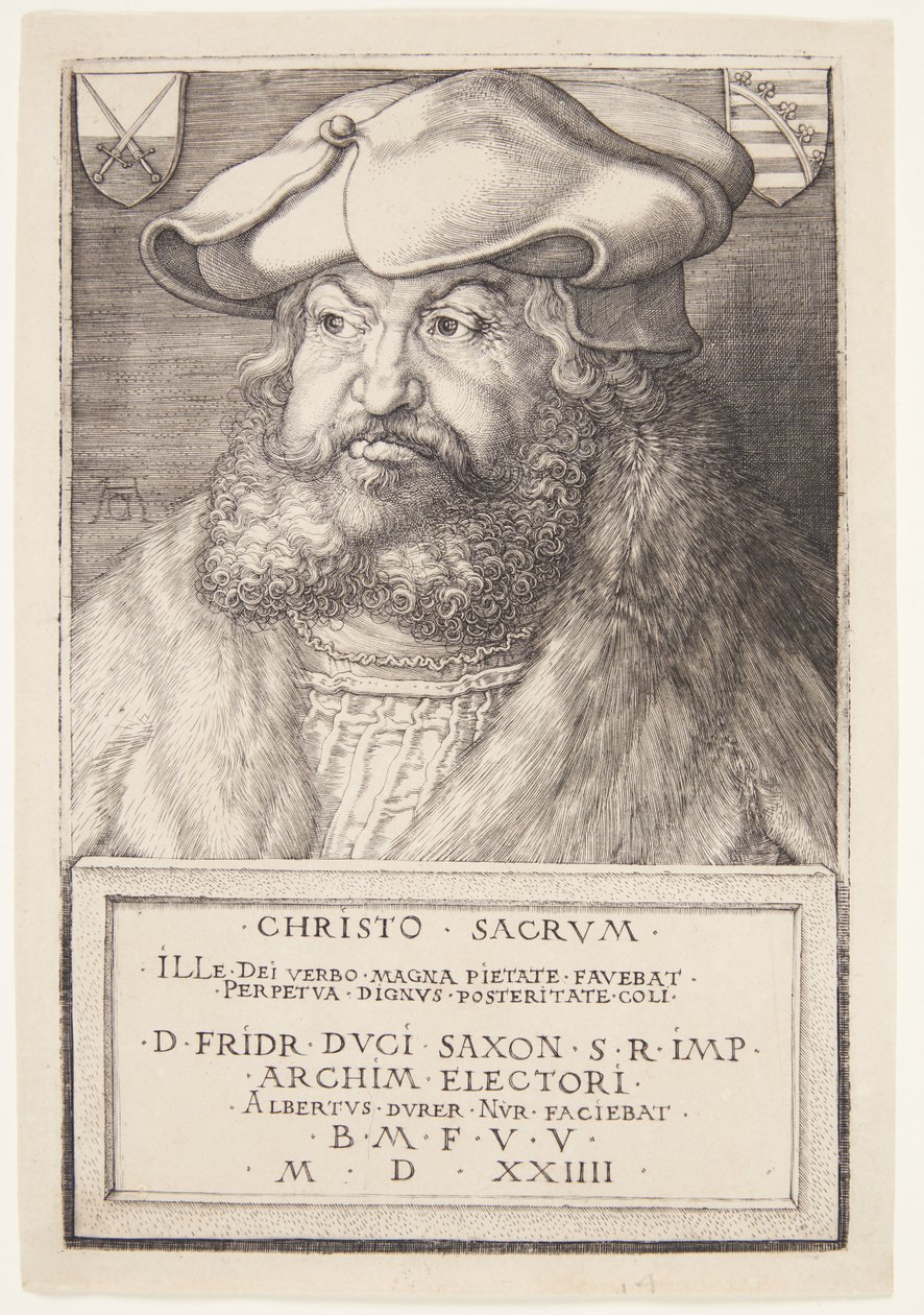 Fridrich Moudrý, kurfiřt saský od Albrecht Dürer