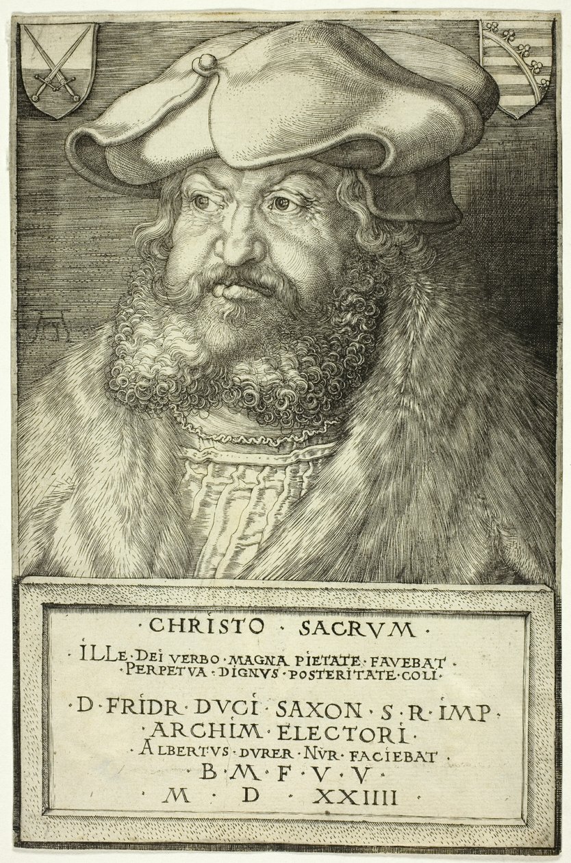 Fridrich Moudrý, kurfiřt saský od Albrecht Dürer