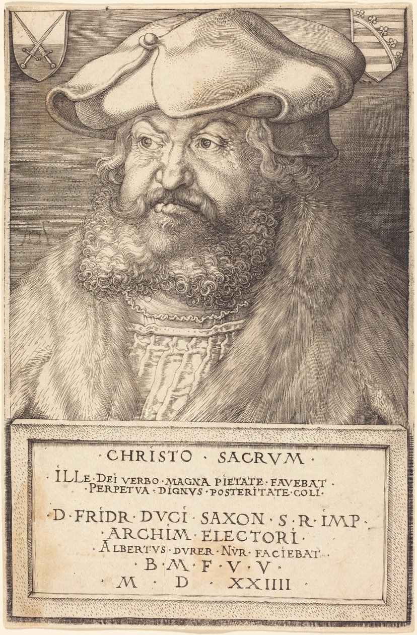 Fridrich Moudrý, saský kurfiřt od Albrecht Dürer