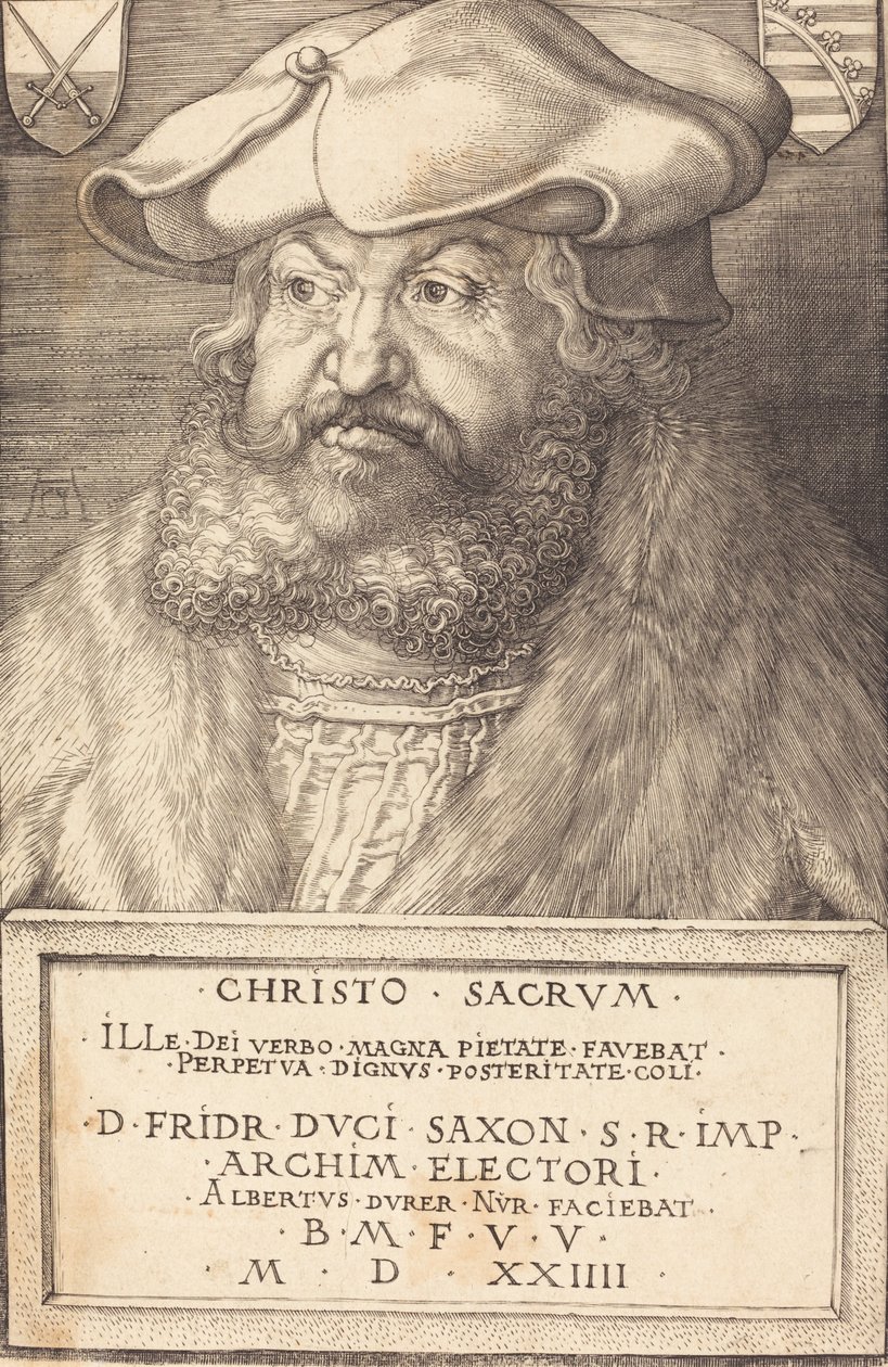 Fridrich Moudrý, kurfiřt saský, 1524. od Albrecht Dürer