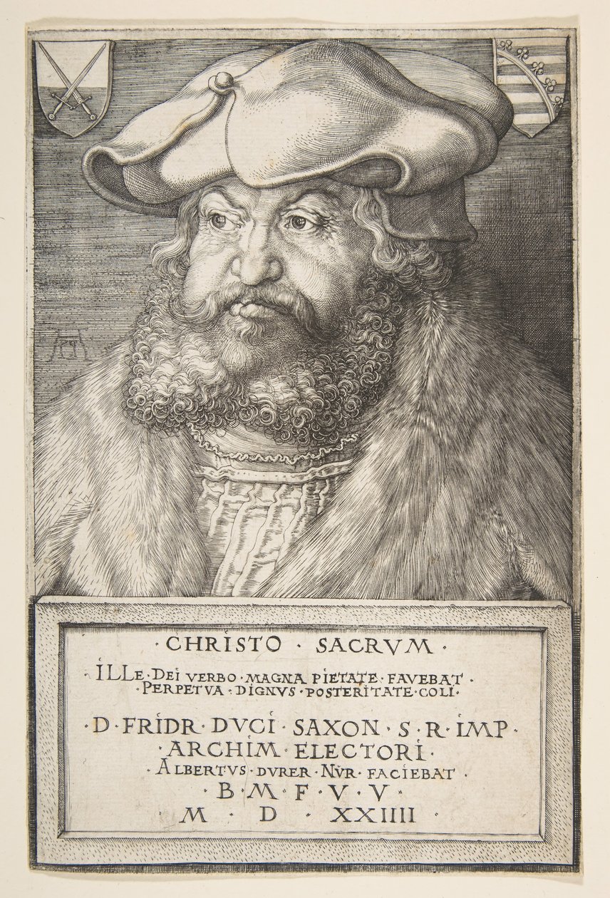 Fridrich Moudrý, kurfiřt saský, 1524. od Albrecht Dürer