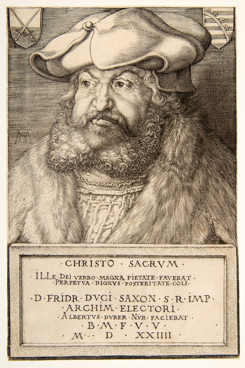 Fridrich Moudrý, kurfiřt saský, hospoda. 1524. od Albrecht Dürer