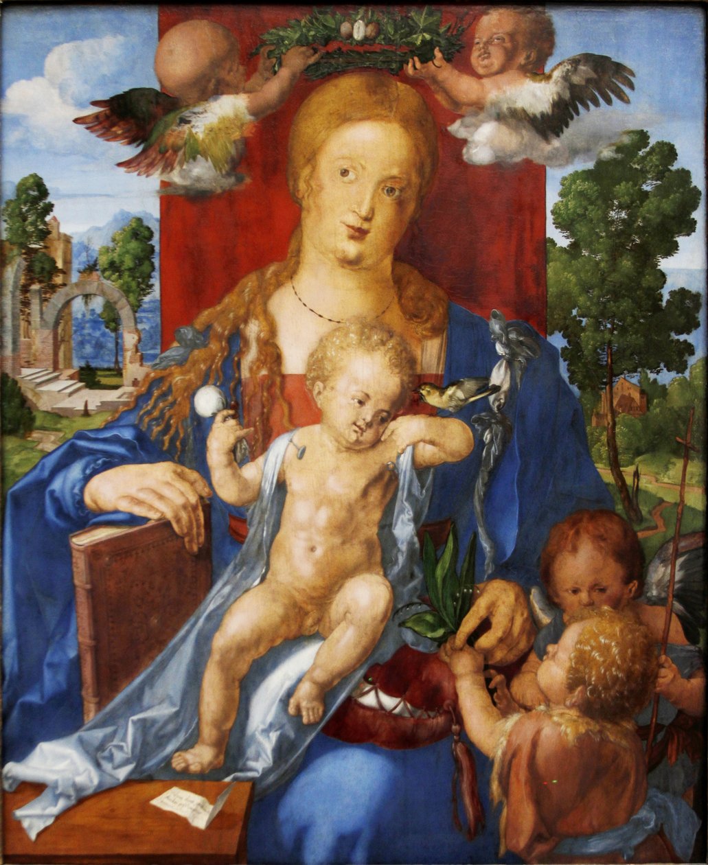 Německy: Die Madonna mit dem Zeisig Madona se sýkorou od Albrecht Dürer