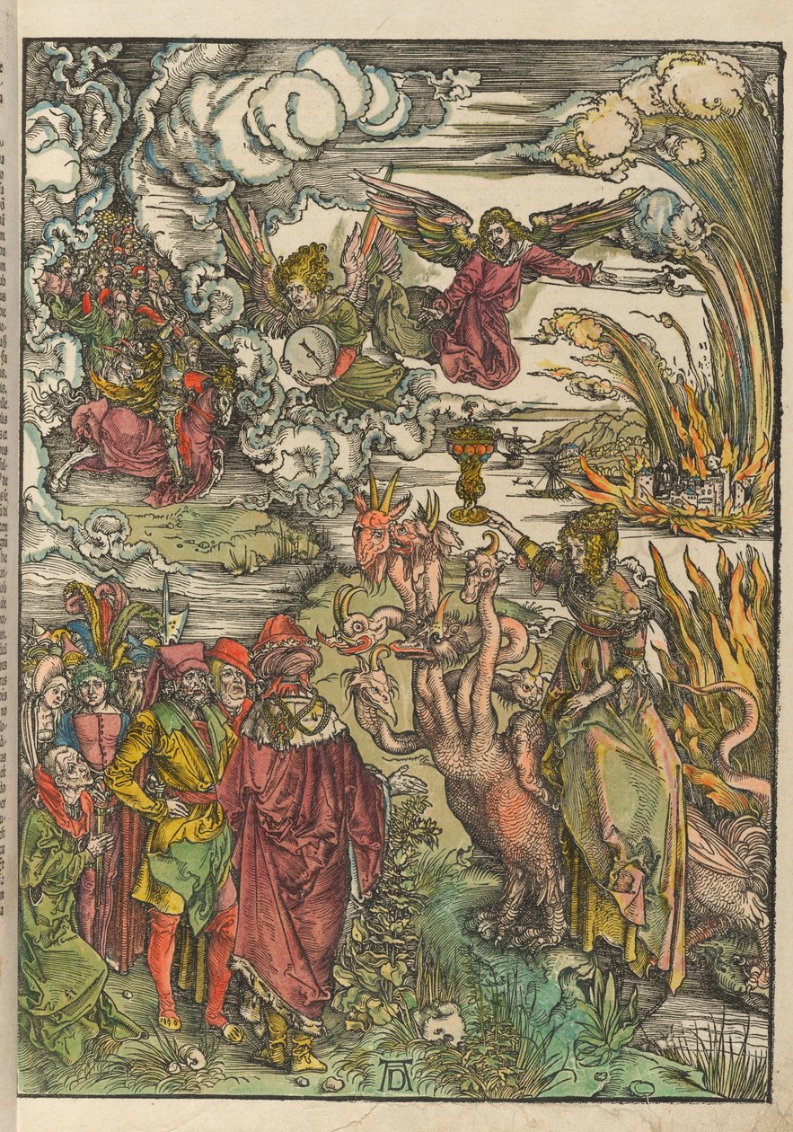 Německy: Die babylonische Hure Babylonská děvka od Albrecht Dürer